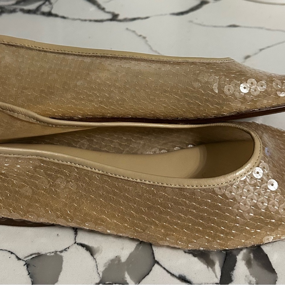 Vince Tan Sequin Flats - Picture 2 of 3